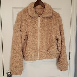 Women's Sheen faux shearling polyester jacket